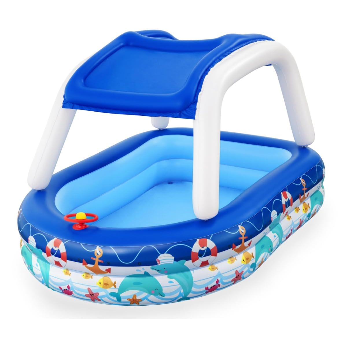 Bestway 7' x 61" x 52"/2.13m x 1.55m x 1.32m Sea Captain Family Pool