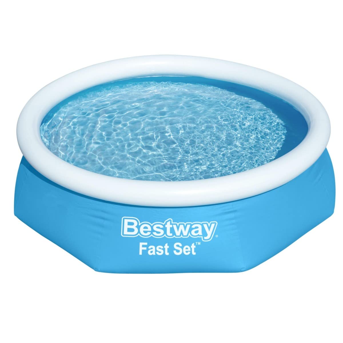 Bestway Fast Set Pompasız yer üstü Havuz, çap 244 x 61 cm, Mavi, yuvarlak
