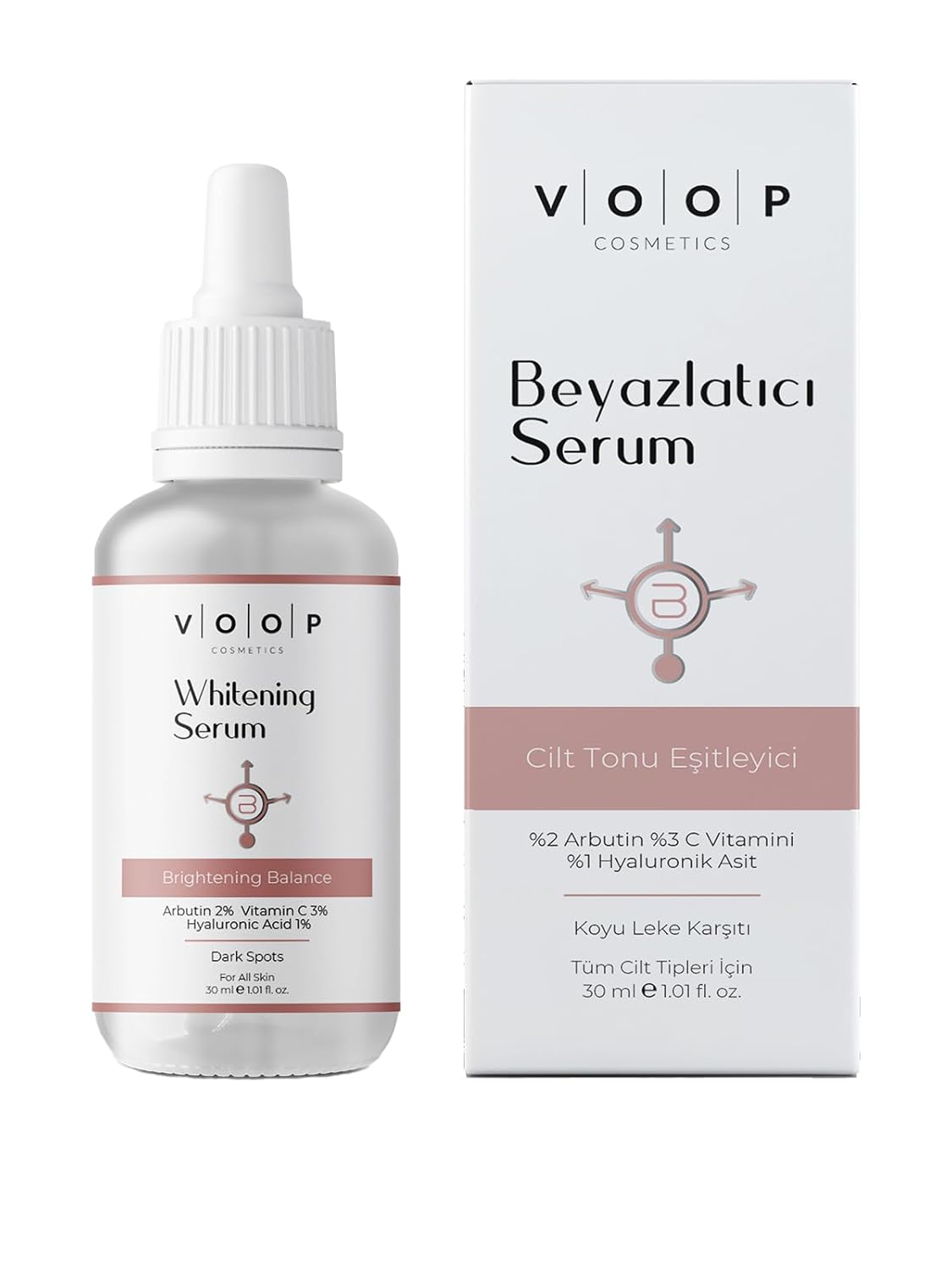 VOOP Whitening, Cilt Tonu Eşitleyici, Koyu Leke Karşıtı Serum 30 ml