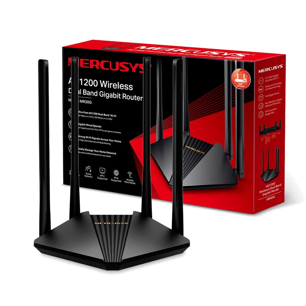Mercusys MR30G, AC1200 Wireless Dual Band Gigabit Router