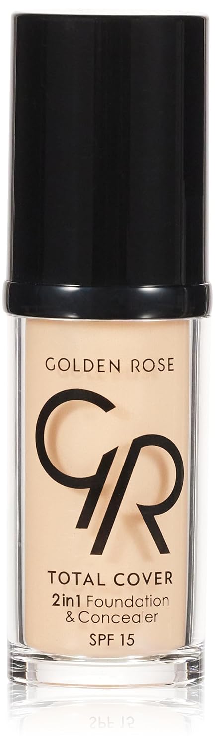 Golden Rose Total Cover 2 in 1 Foundation & Concealer Fondöten ve Kapatıcı No: 022