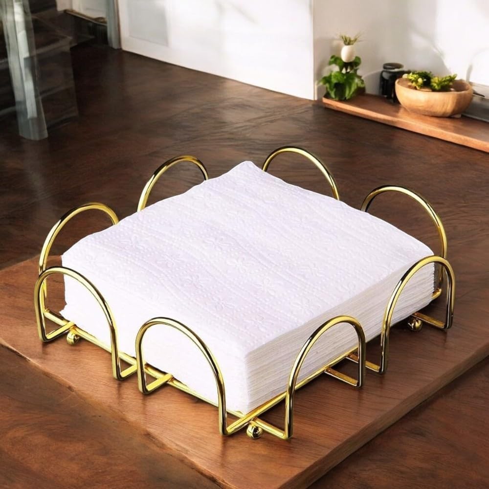 Arsimo Gold Altın Kaplama Paslanmaz Peçetelik, Çok Renkli, Medium