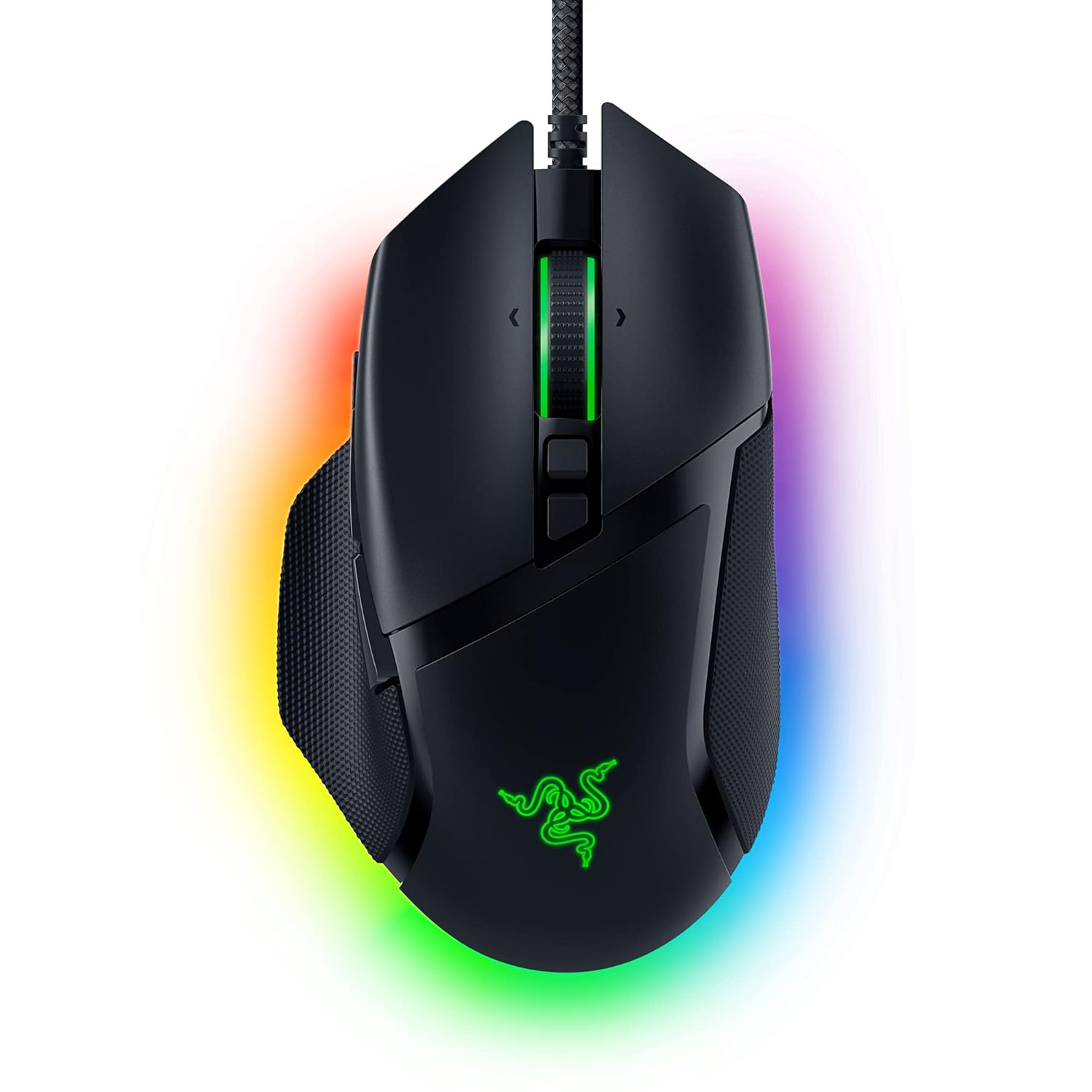 Razer Basilisk V3 - Kablolu, özelleştirilebilir oyun faresi, Chroma RGB ile, PC/Mac için (10+1 programlanabilir tuş, eğilebilir HyperScroll fare tekerleği, ergonomik tasarım) Siyah