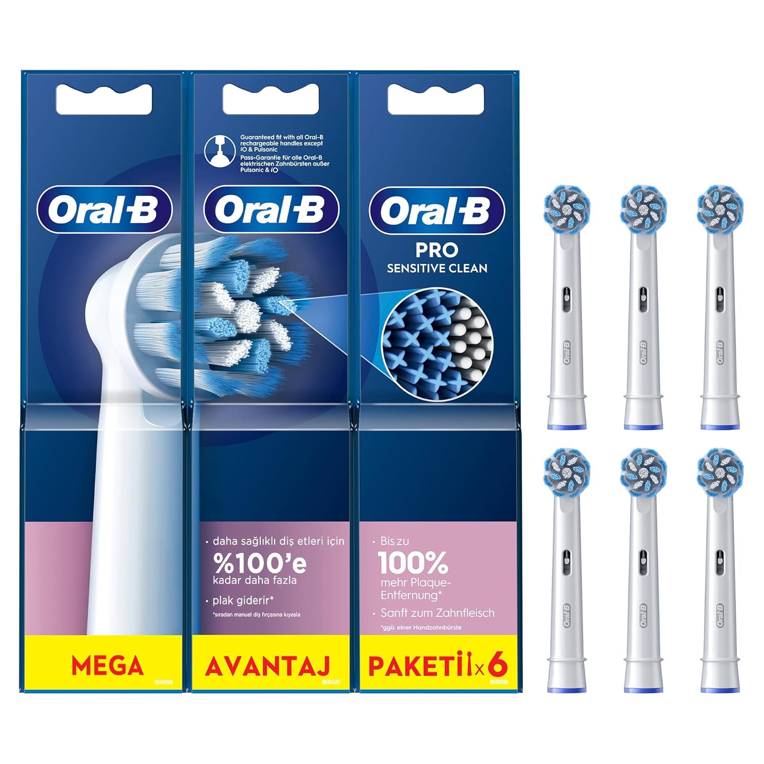 Oral-B Sensitive Şarjlı Diş Fırçası Yedek Başlığı 6 Adet