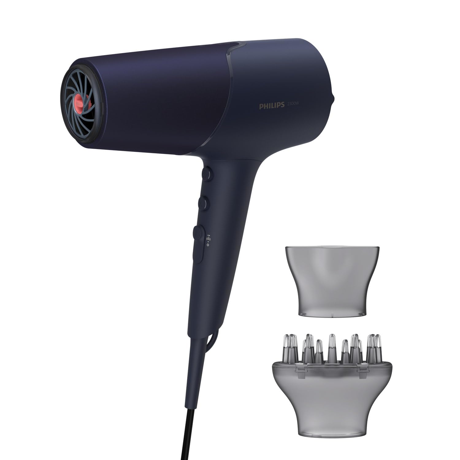 Philips Saç Kurutma Makinesi, ThermoShield Isı Koruması, 4 Kat İyonik Bakım, 110 km/s Hava Akışı,%20 Daha Hızlı Kurutma, 3 Isı ve 2 Hız Ayarı, Soğuk Hava Üfleme, 2300W Güçlü Performans, BHD510/10