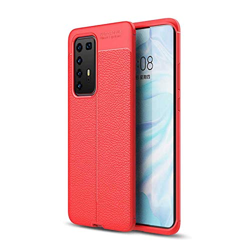 Spia Huawei P40 Pro Kılıf Kırmızı Moss Silikon Kapak Orijinal Esnek İnce Geliştirilmiş Dayanıklı Darbe Karşıtı Koruyucu Yeni Nesil Tasarım (Huawei P40 Pro, Kırmızı)