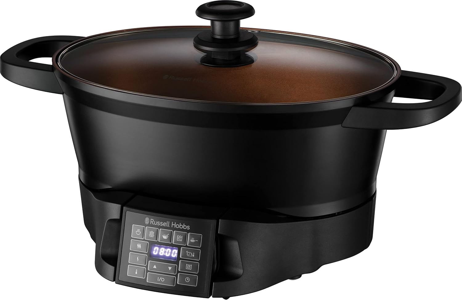 Russell Hobbs Çok amaçlı pişirici 6,5 l [dijital ekran] 8 pişirme fonksiyonu (hassas pişirici, yavaş pişirici, buharlı pişirici, pilav pişirici, kızartma tenceresi, Sous Vide pişirici, sıcak tutma kabı)Bulaşık makinesinde yıkanabilir 28270-56