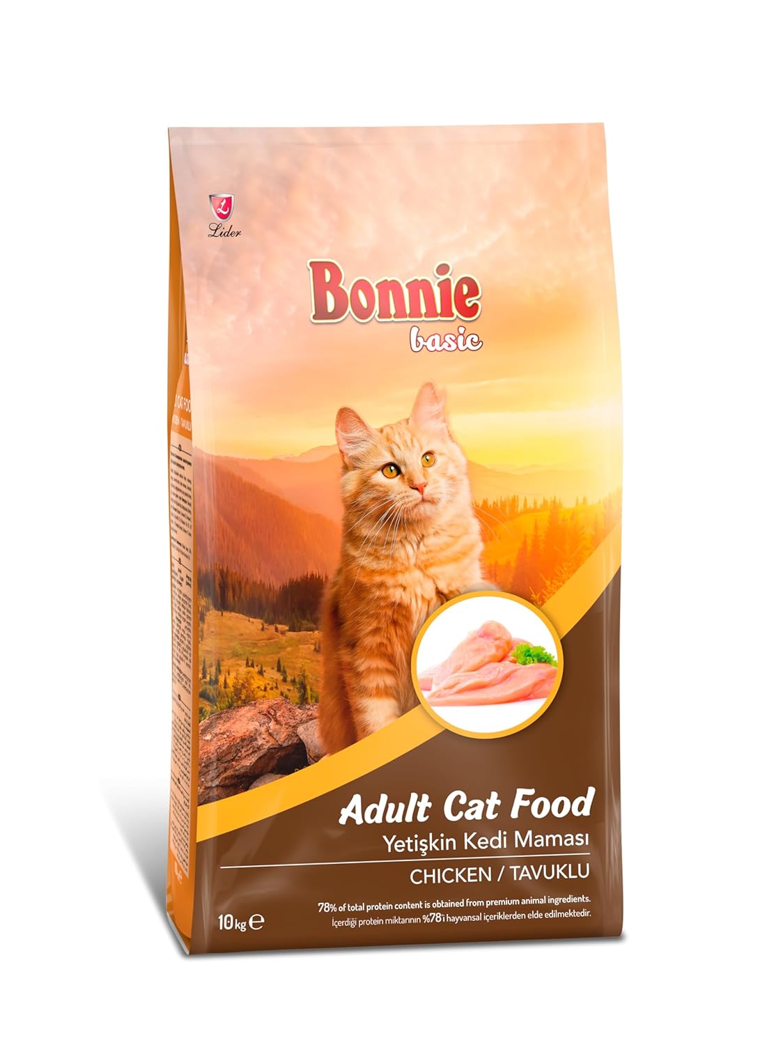 Bonnie Basic Yetişkin Tavuklu Kedi Maması 10 Kg
