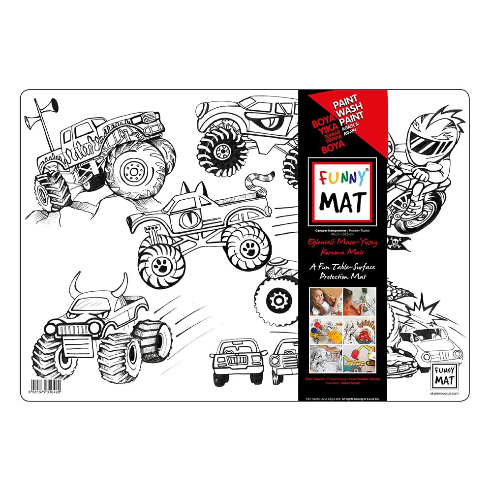 Akademi Çocuk Canavar Kamyonetler - Funny Mat