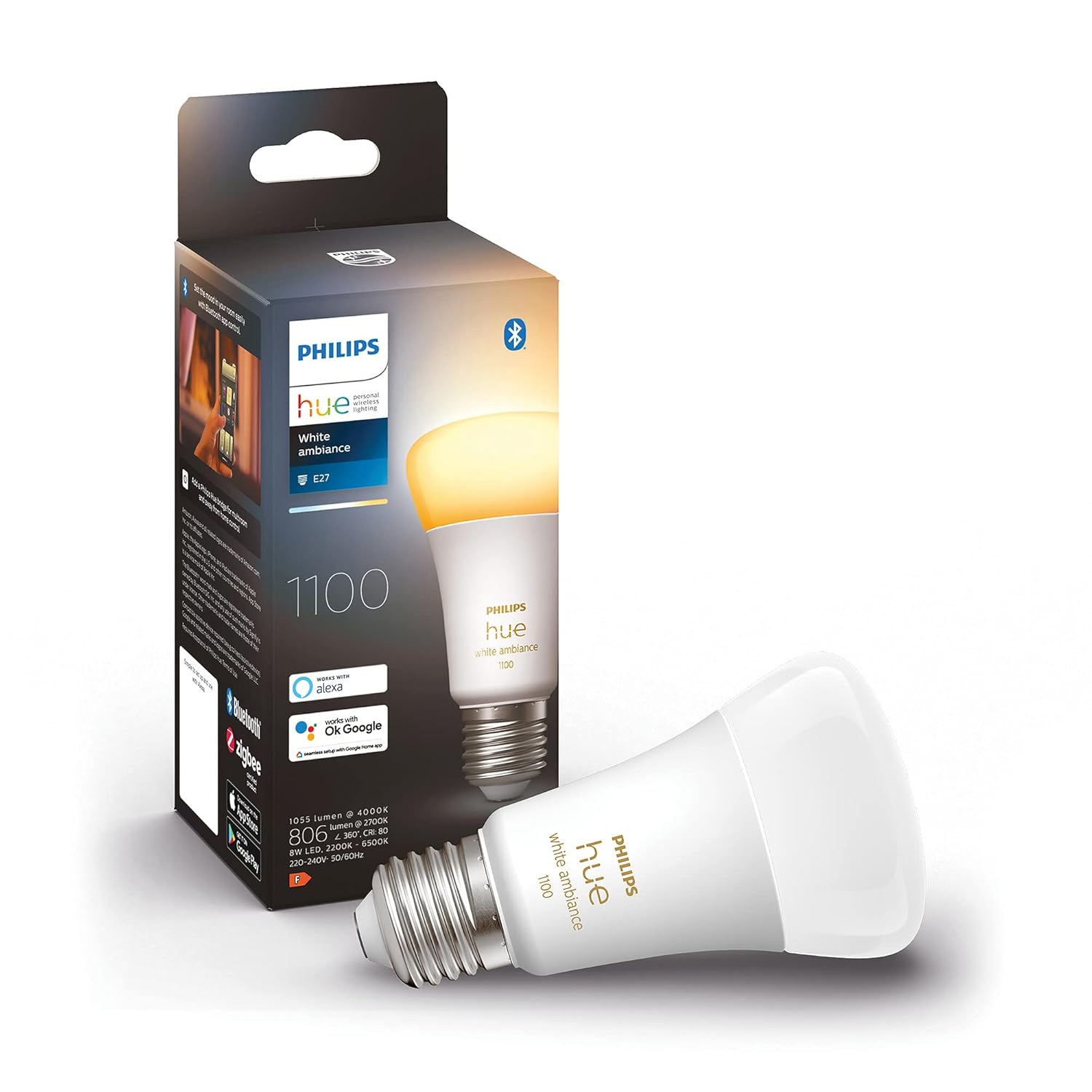 Philips HueWA 8-75W Beyaz Ambiyans Akıllı E27 Led Ampul , Bluetooth Özellikli