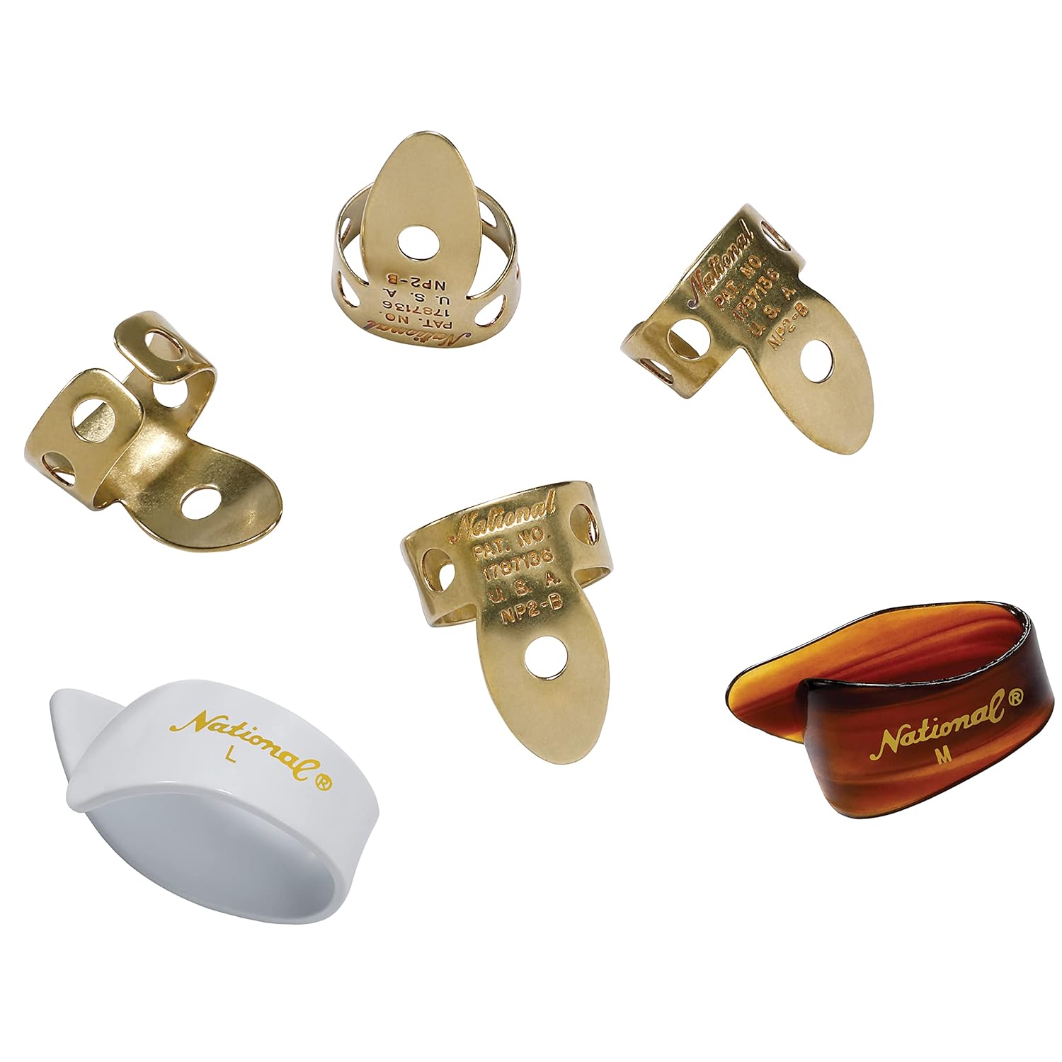 Planet Waves D'Addario National Brass Fingerpick Bundle - 6er Pack