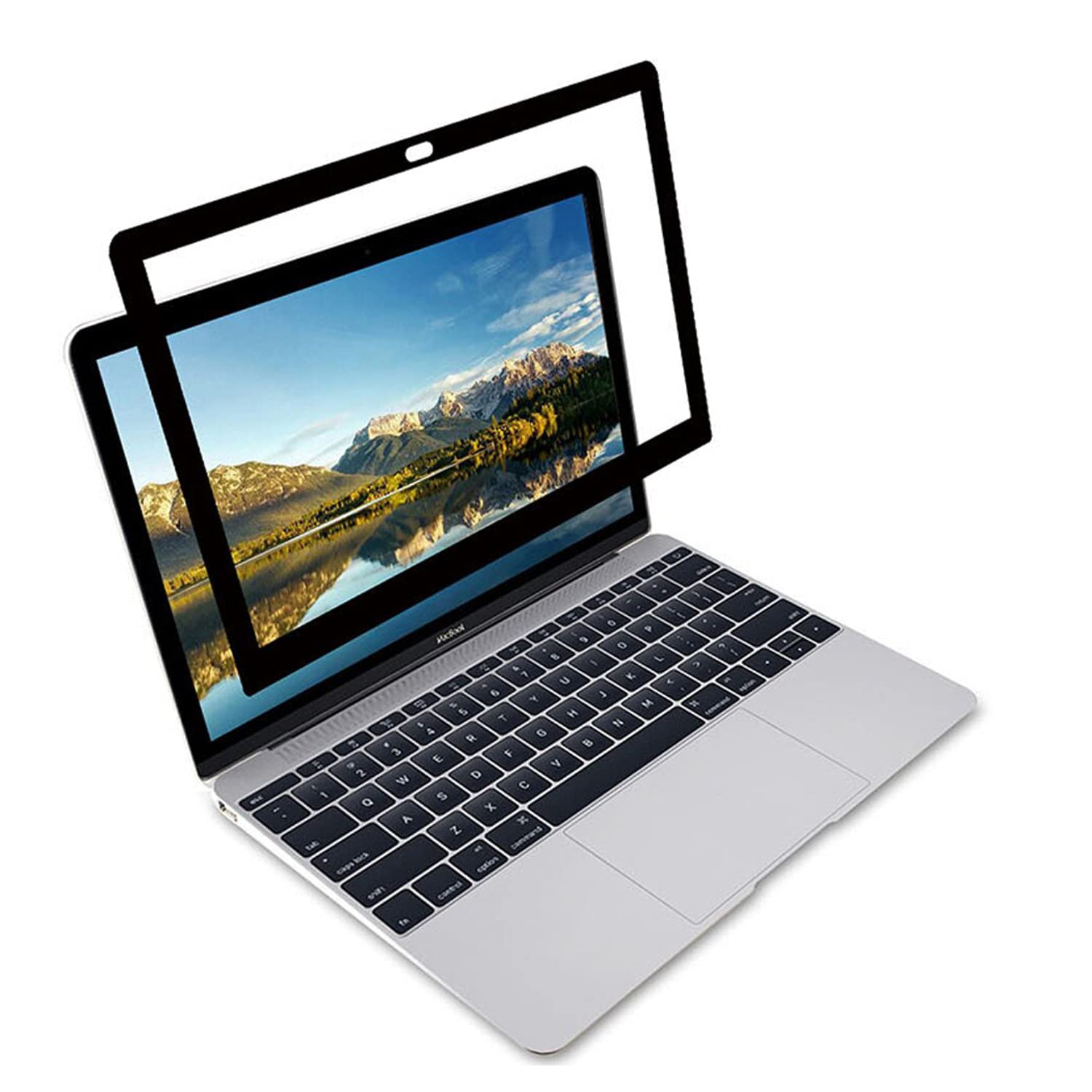 McStorey MacBook Pro 15 inc Uyumlu Cerceveli Mat Anti Glare Ekran Koruyucu Yansima Onleyici Touch Bar Destekli A1707 A1990 Şeffaf