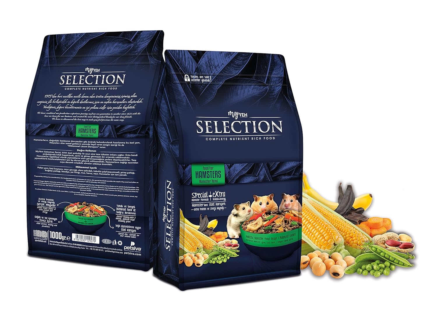 myyem Selection kuru sebze ve meyveli takviyeli hamsters yemi 750gr