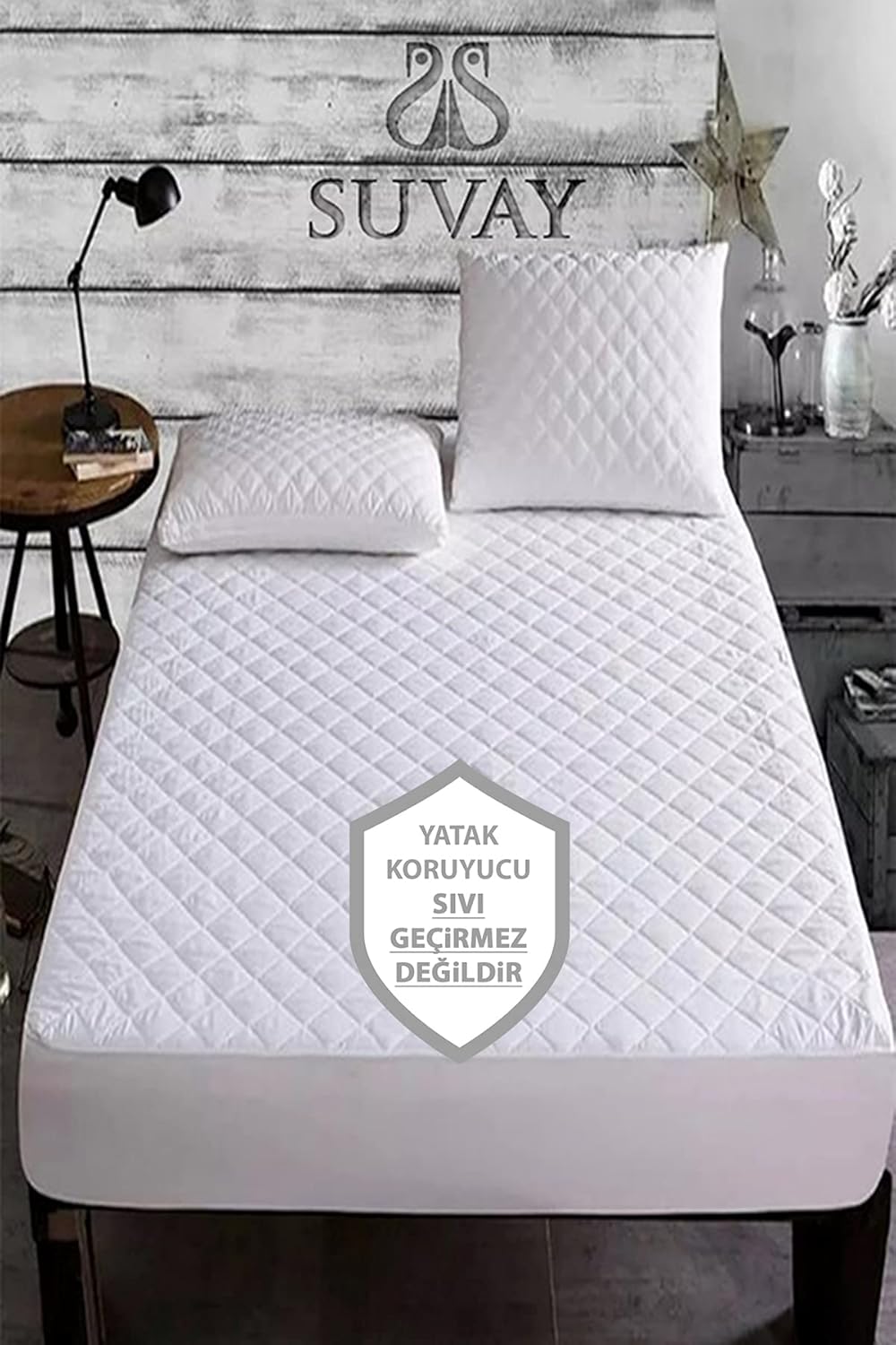 Suvay Kapitone Fitted Yatak Koruyucu Alez Tek ve Çift Kişilik Kapitoneli Pamuklu Yatak Alezi 9 Farkl