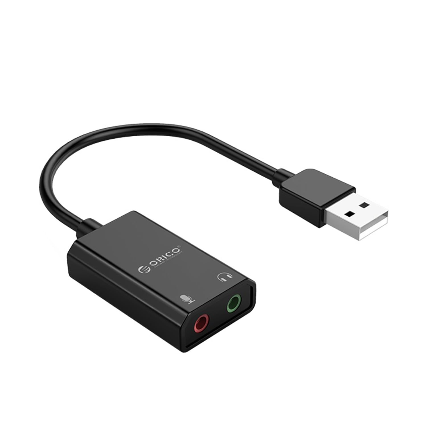 ORICO 3.5mm Harici USB Ses Kartı Adaptörü, Siyah, SKT2