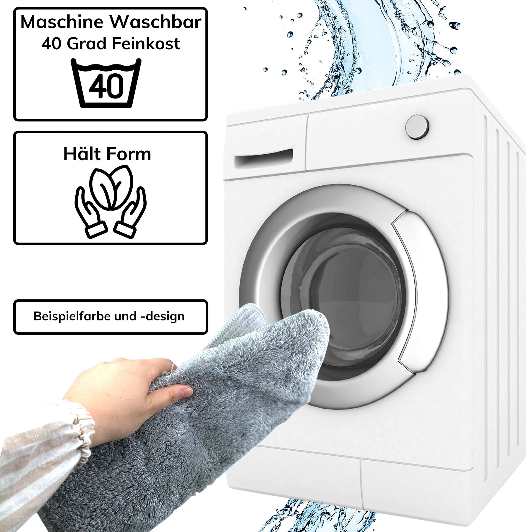 Buffer Yuvarlak banyo paspası, dekoratif banyo halısı, el yapımı,%100 akrilik, makinede yıkanabilir, kaymaz alt yüzey, emici, uzun ömürlü ve şık tuğla kırmızısı, 90 x 90 cm