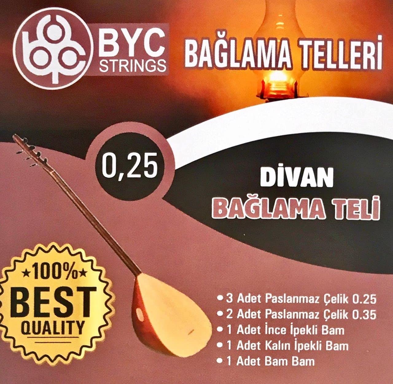 Raymond Joes BYC25 025 Divan Saz Teli Seti Divan Bağlama Teli (bam bam teli vardır)