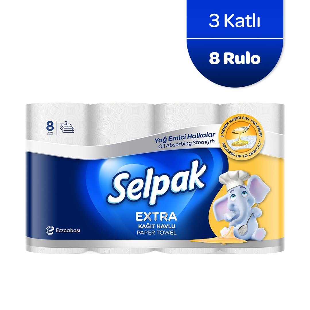 Selpak Extra Kağıt Havlu Yağ Emici 8'li