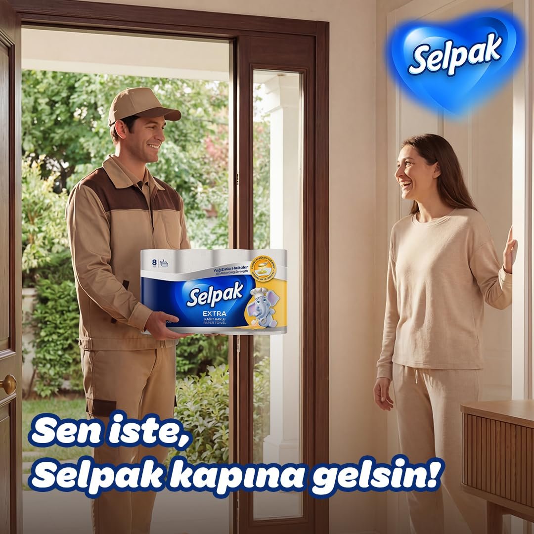 Selpak Extra Kağıt Havlu Yağ Emici 8'li