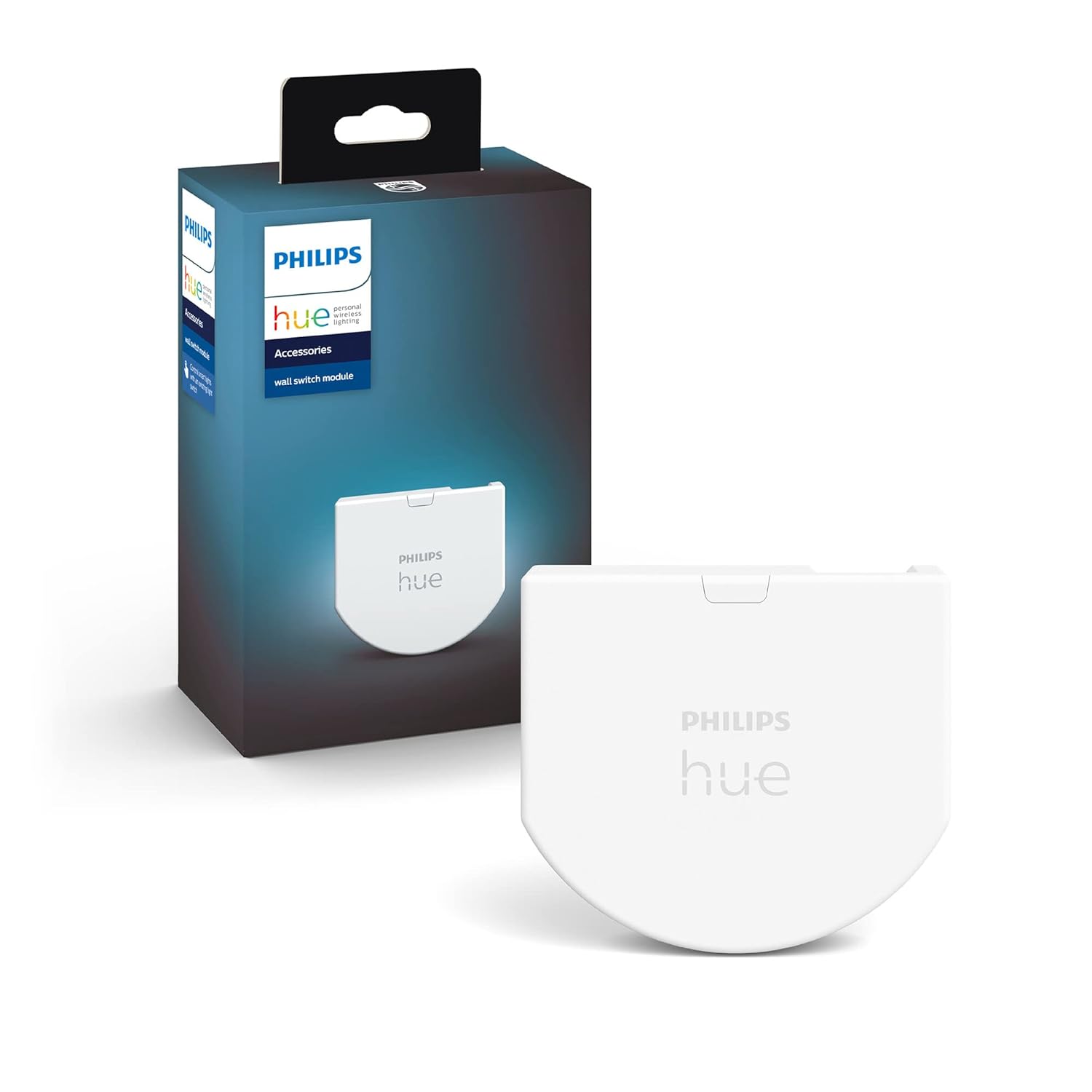 Philips Hue Duvar şalteri modülü, tekli paket, Hue lambaların sürekli erişilebilmesini sağlar, mevcut duvar şalterinin arkasına kurulum, 1'li paket