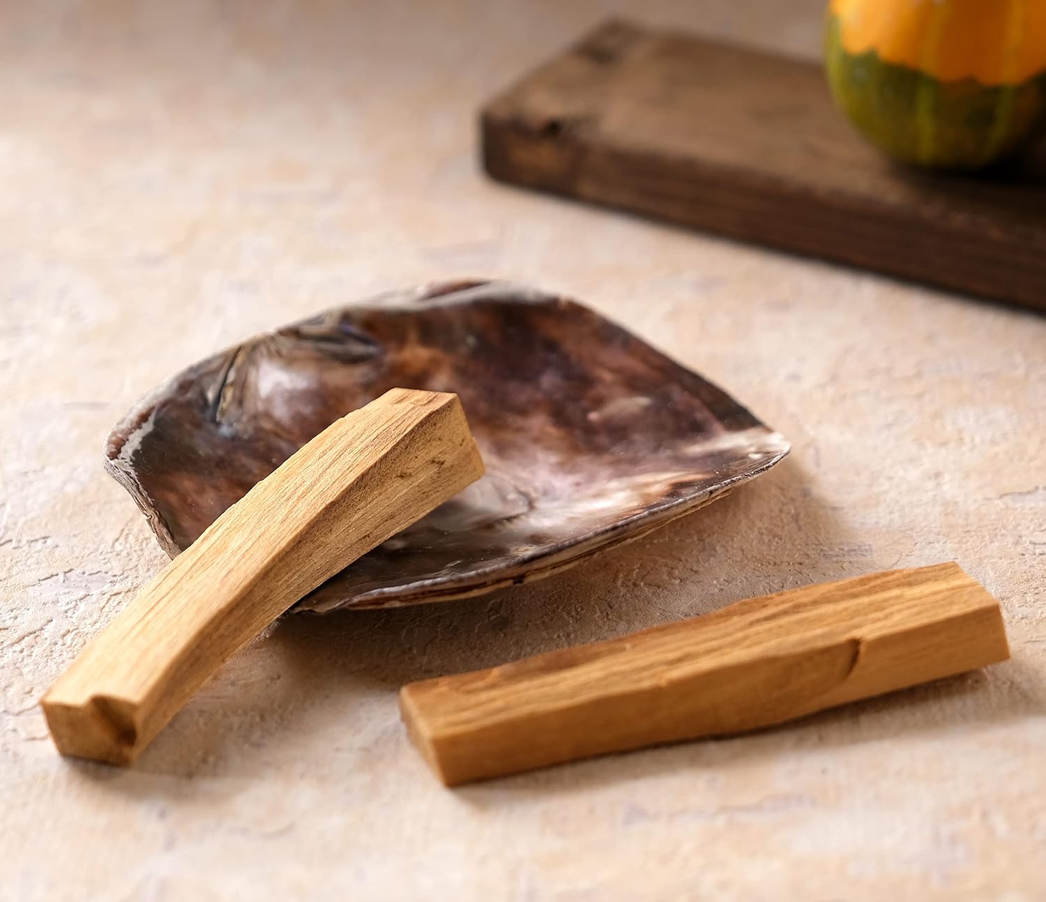 MieBox Wish Kit Placuna Enerji Başlangıç Seti : Palo Santo Tütsü ve Placuna Deniz Kabuğu Tütsülük