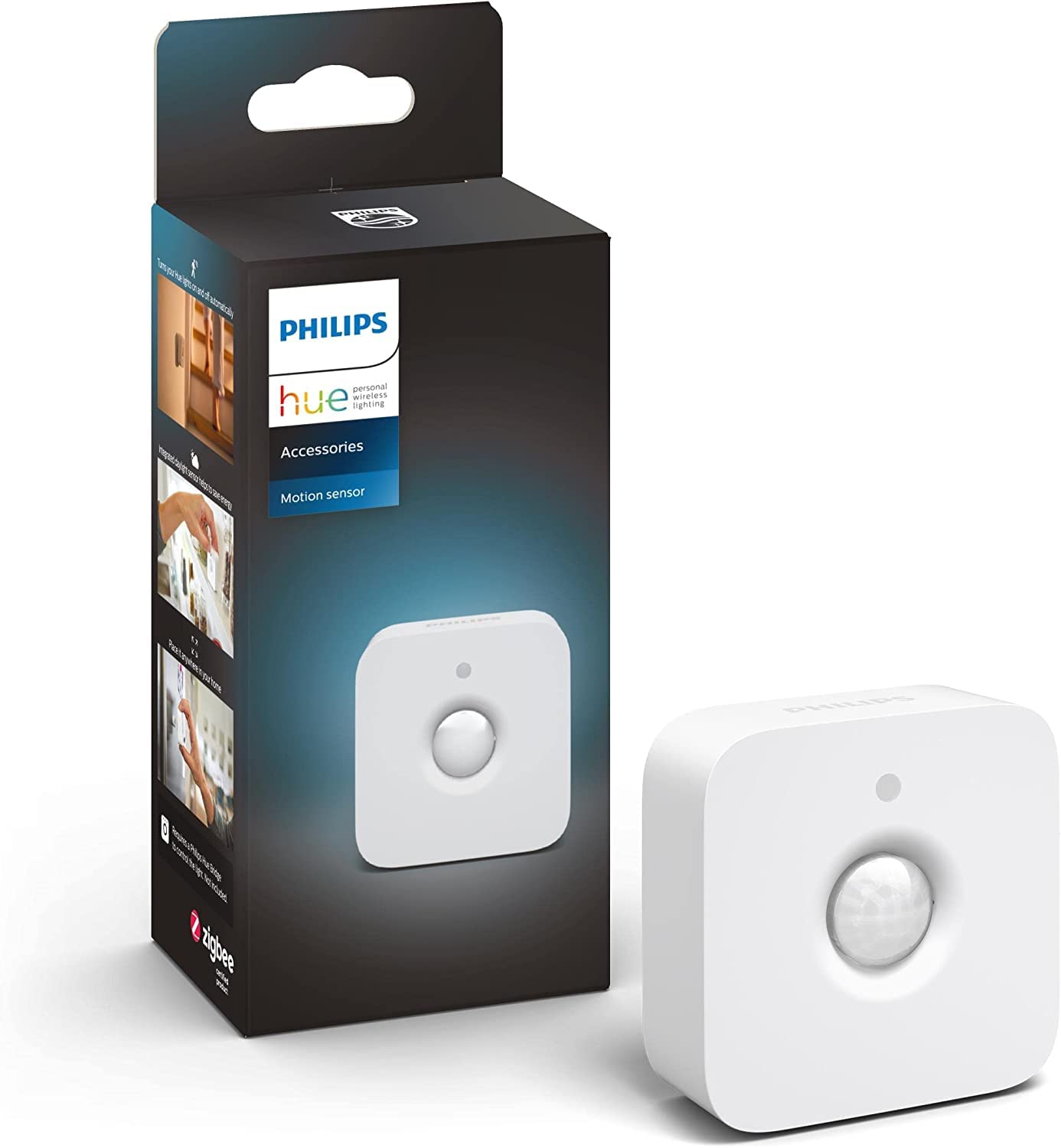 Philips Hue Hareket Sensörü, Kablosuz, Mıknatıslı Montaj, 7 m Menzil, ‎5.5 x 5.5 x 2 cm