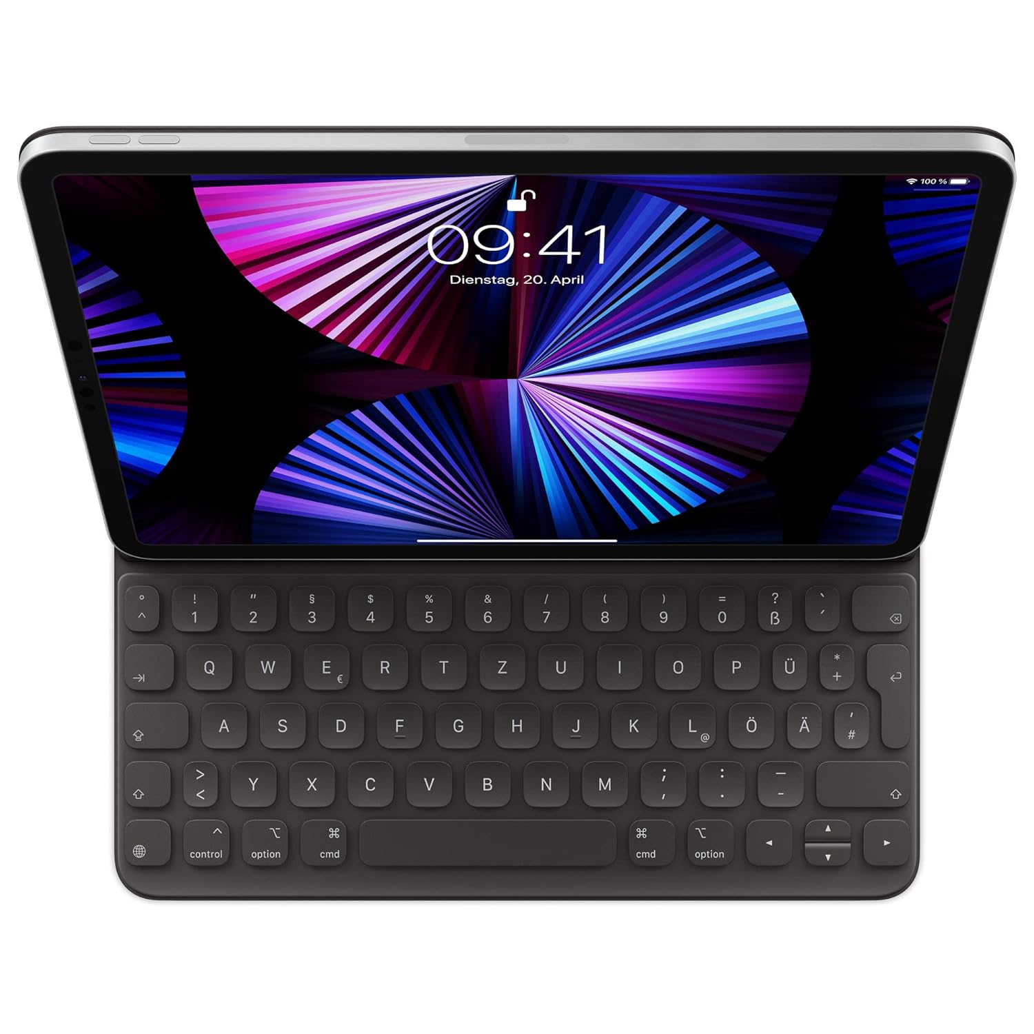 Apple Smart Keyboard Folio: 11 inç iPad Pro ve iPad Air (4. ve 5. nesil) için iPad klavyesi ve kılıfı, iki farklı görüntüleme açısı, ön ve arka koruma, Almanca