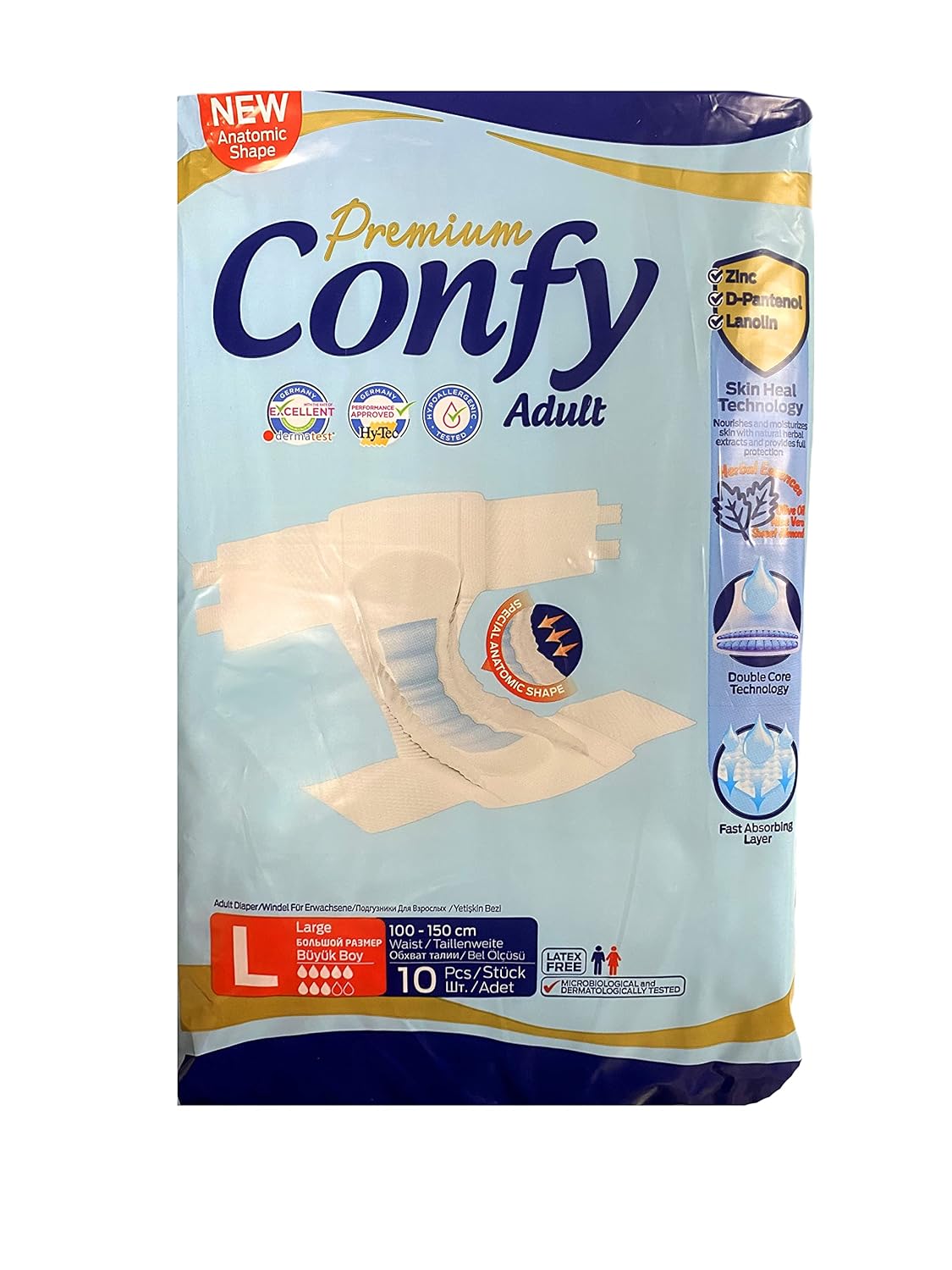 Confy Premium Adult Yetişkin Bezi Large Beden L (1 x 10 adet)