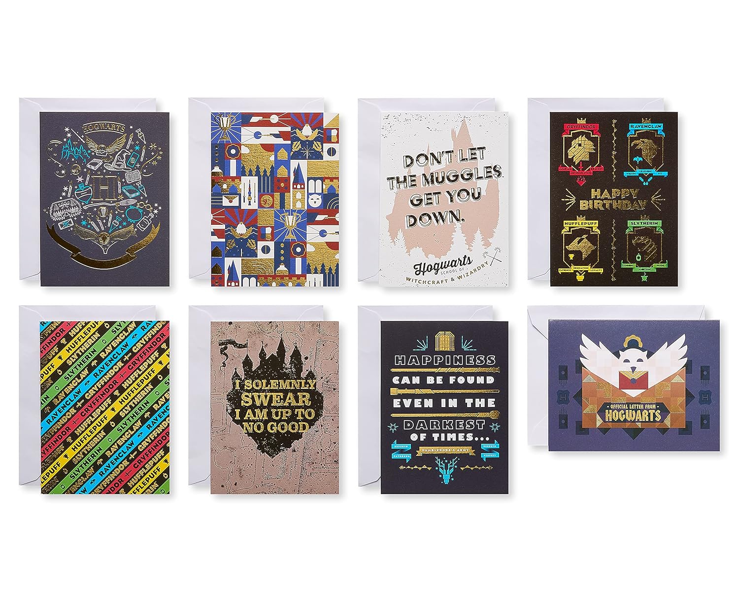 American Greetings Deluxe Harry Potter kart seti, zarflı, doğum günü ve tüm durumlar için, 32 adet