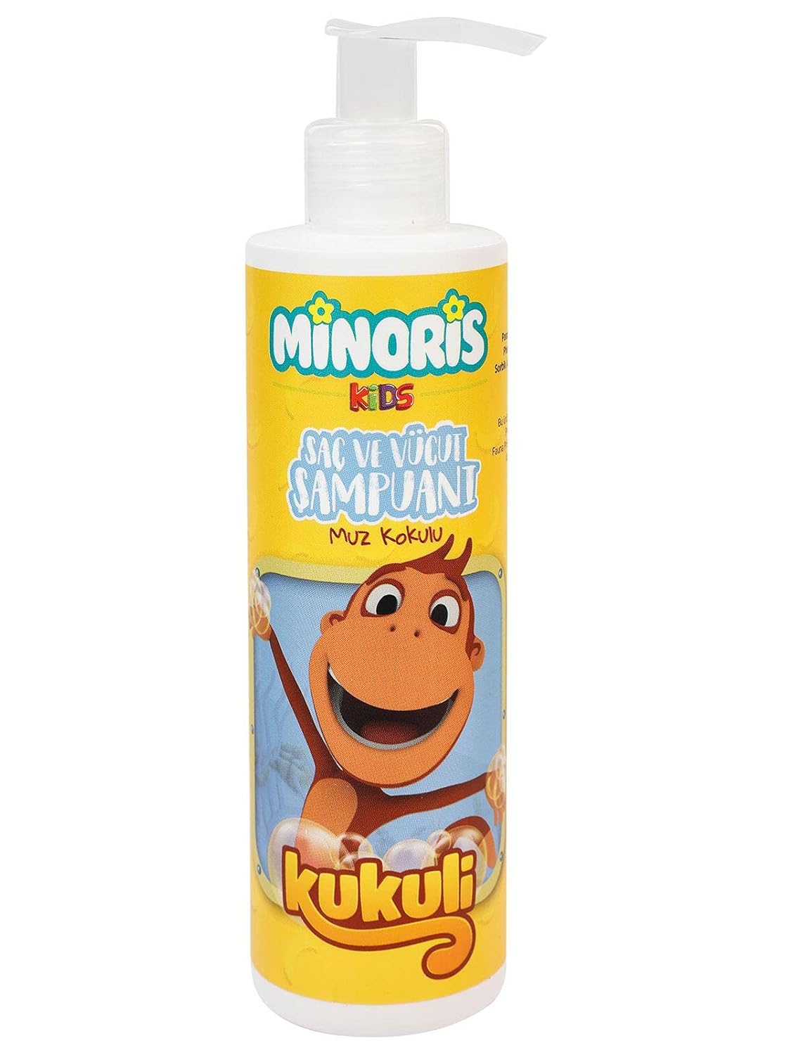 Minoris Kids. Kukuli. Organik Saç ve Vucut Şampuanı. Muz Kokulu