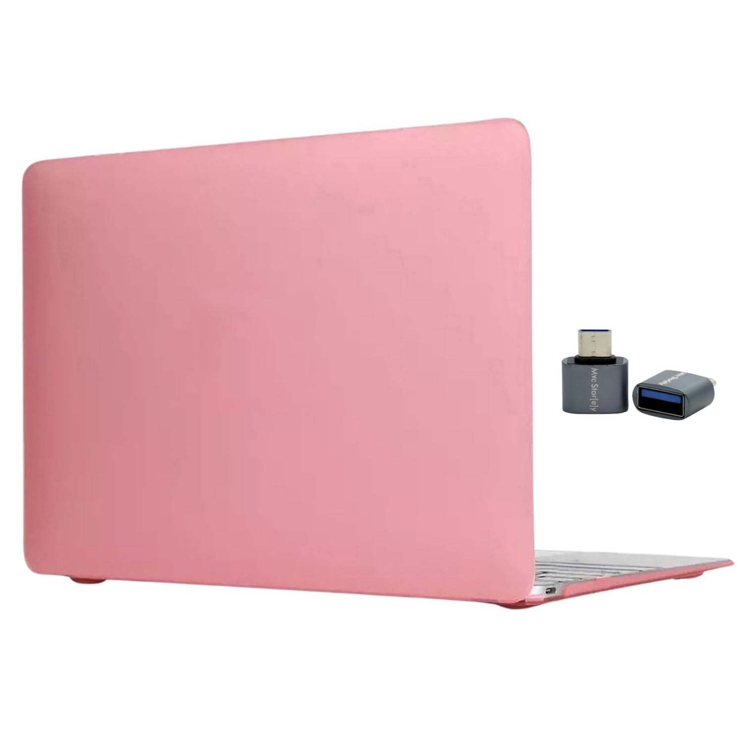 McStorey MacBook Air 13.6 İnç Kılıf Mat Flu Buzlu TPU Sert Kapak M4-M3-M2 Uyumlu İnce Hafif Darbe Çizik Koruma Premium Koruyucu Kapak Açık Pembe