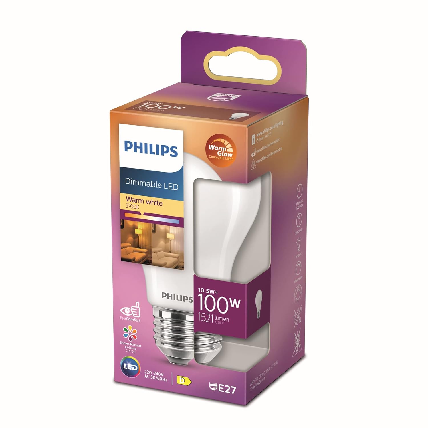 Philips LED classic 100W A60 E27 FR WGD90 SRT4