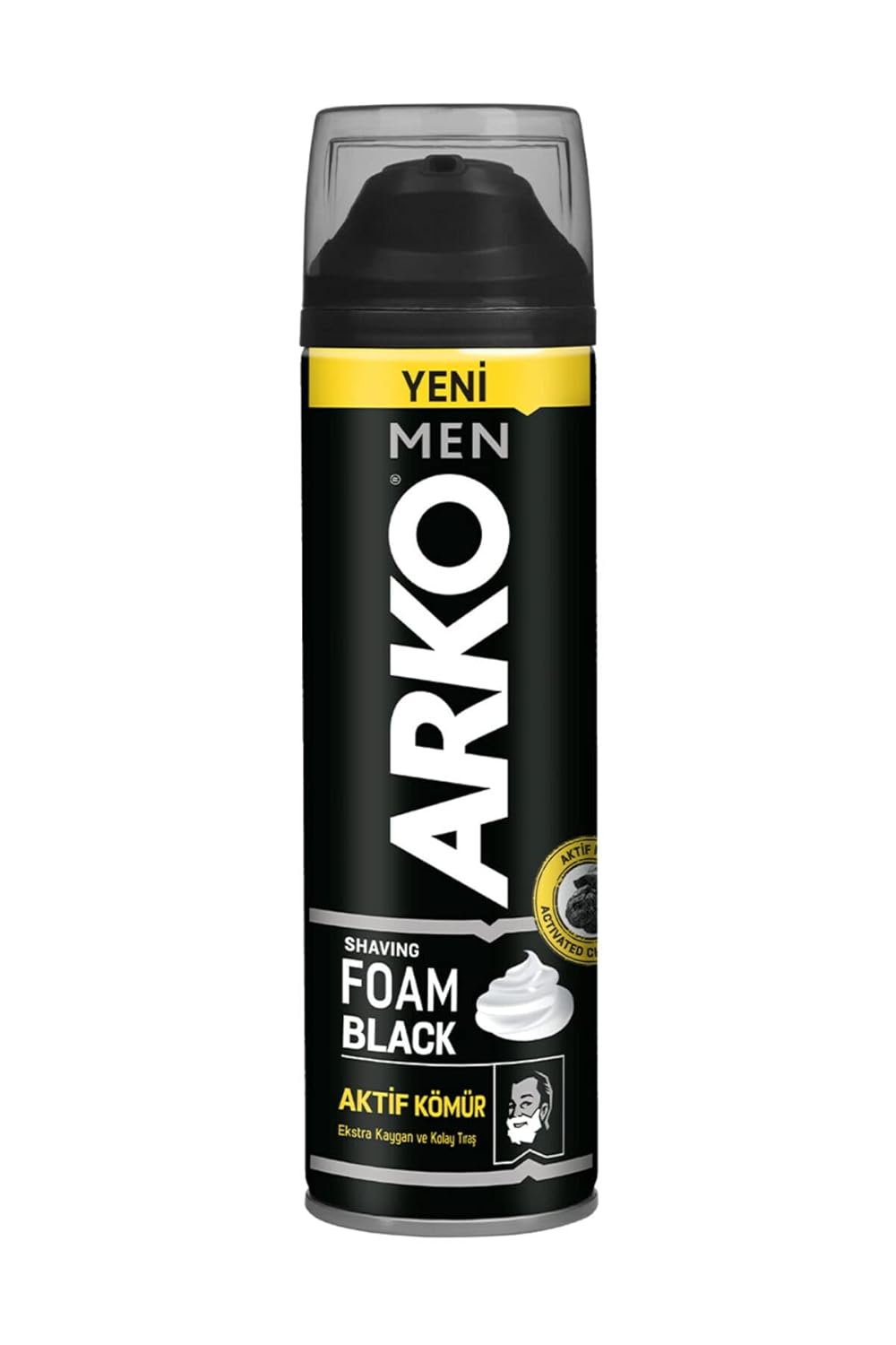ARKO MEN Black Tıraş Köpüğü, 200 Mililitre