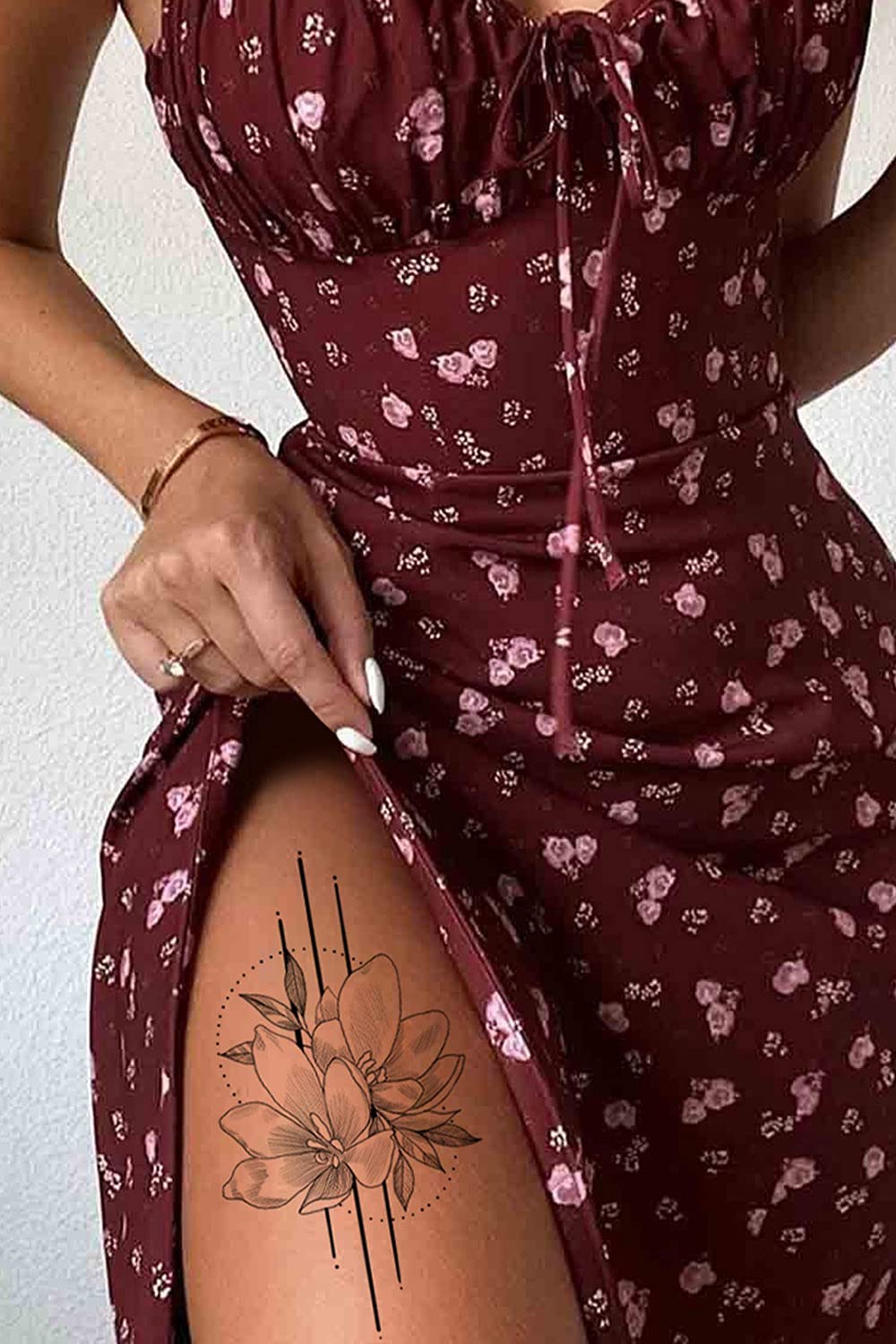 ARTİKEL Çiçek -2 Geçici Dövme,Geçici Tattoo,Vücut Dövme,Kol Bilek Dövme,Boyun Dövme,Sırt Dövme