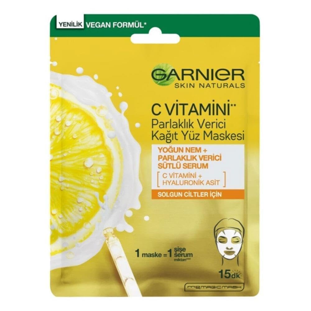 Garnier C Vitamini Parlaklık Verici Kağıt Yüz Maskesi