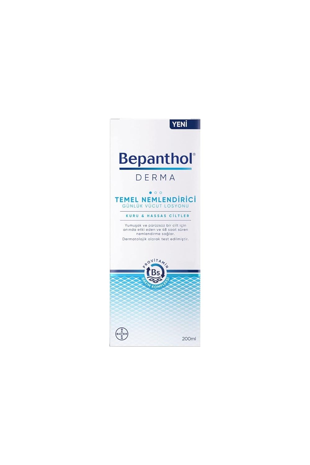 Bepanthol Derma Temel Nemlendirici Günlük Vücut Losyonu 200 ml l Kuru ve Hassas Ciltler