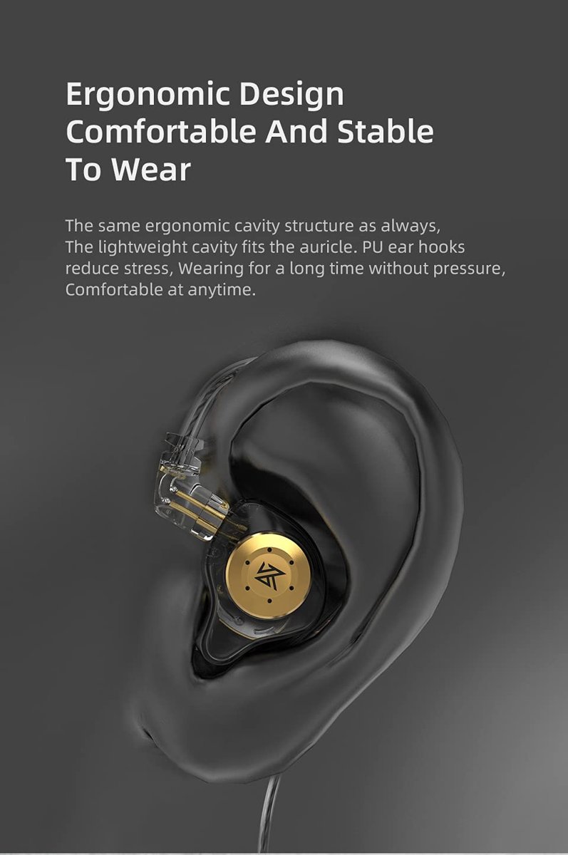 EDXPro KZ EDX kulak içi monitör, HiFi stereo sahne/stüdyo IEM gürültü yalıtımlı spor kulaklık/kulaklık/kulaklık/müzisyen odyofili için çıkarılabilir kablolu (mikrofonsuz, yarı saydam siyah)