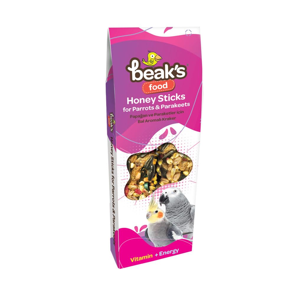 Beak's Kuşlar için Ek Besinler, Kutu, Papağan Krakeri, 2 ad x 8 adet