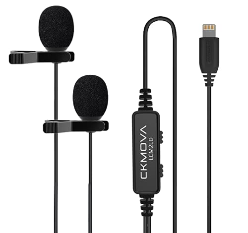 CKMOVA LCM2LD Iphone Ipad ve IOS için Lightning Girişli 2'li Yaka Mikrofonu