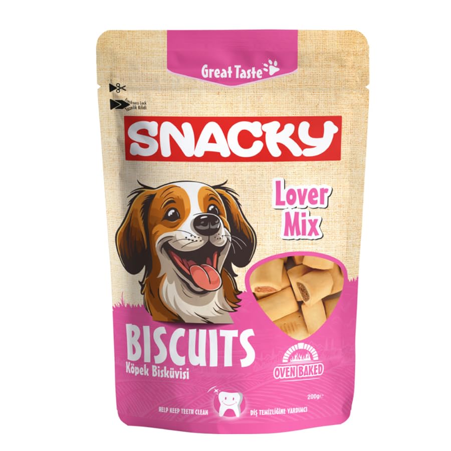 Snacky Lover Mix Köpek Ödül Bisküvisi 200 Gr