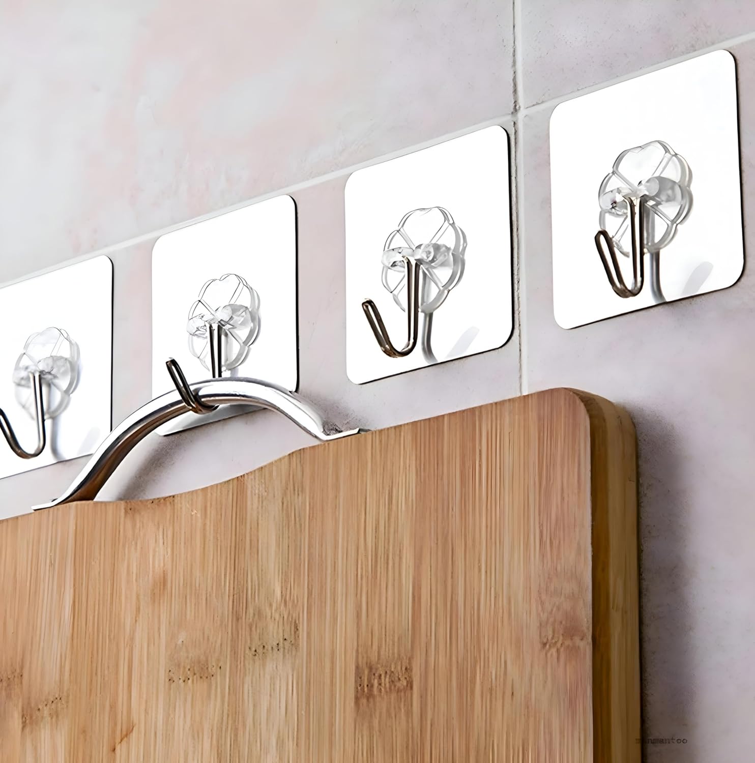 Kyrotech Kendinden Yapışkanlı Şeffaf Askı Askılık Havluluk 5'li Set