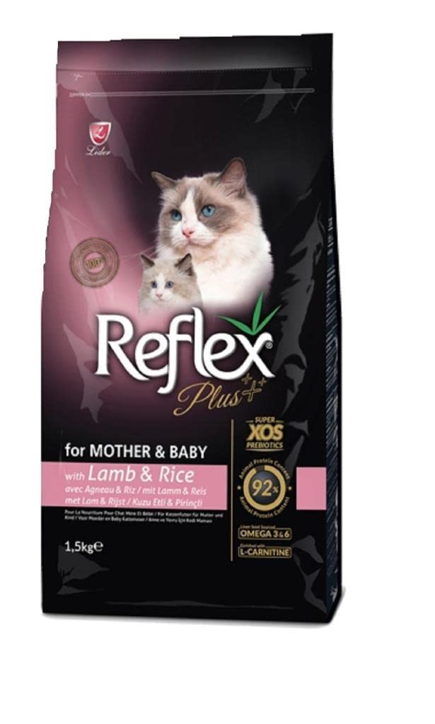 REFLEX PLUS Anne&Bebek Kuzulu ve Pirinçli Kedi Maması 1.5 Kg