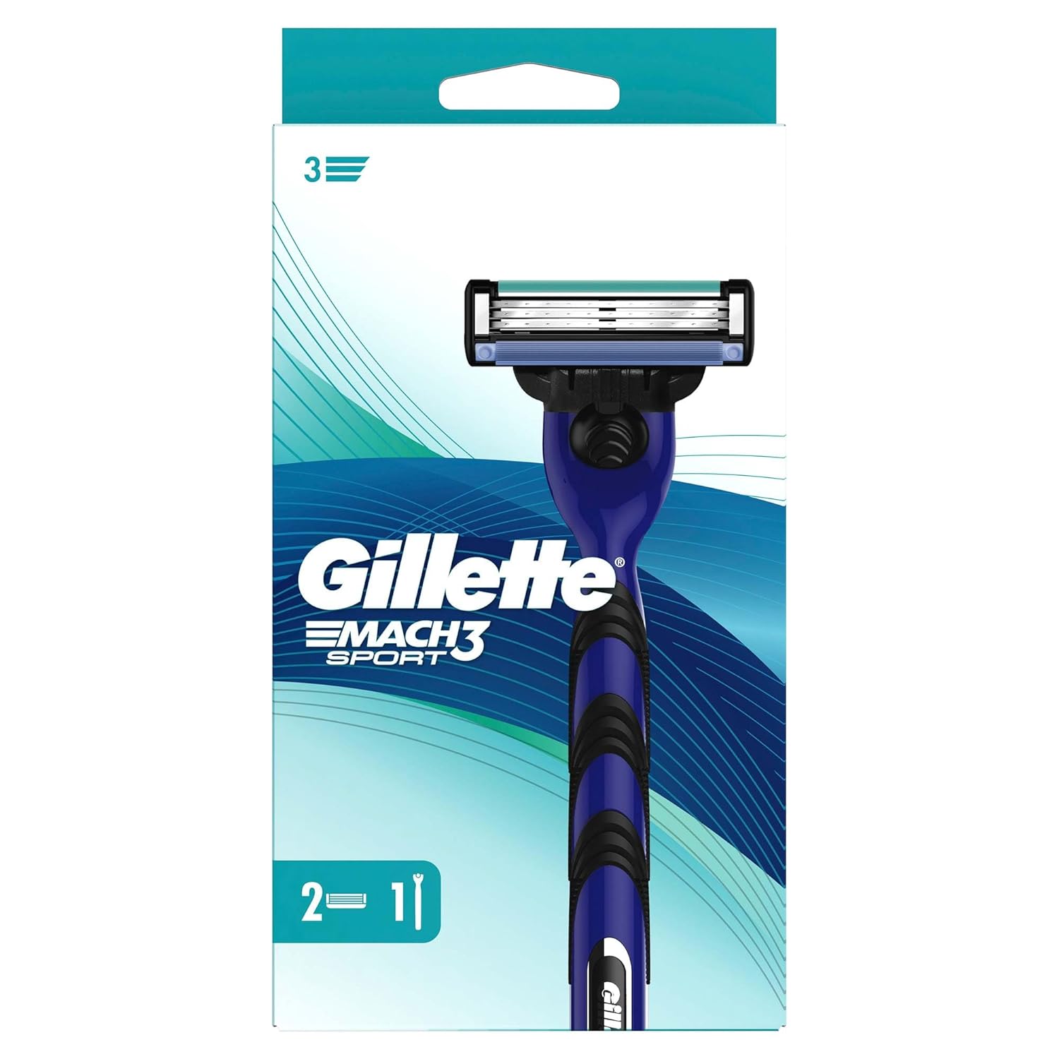 Gillette Mach3 Sport Tıraş Makinesi + 2 Adet Yedek Tıraş Bıçağı