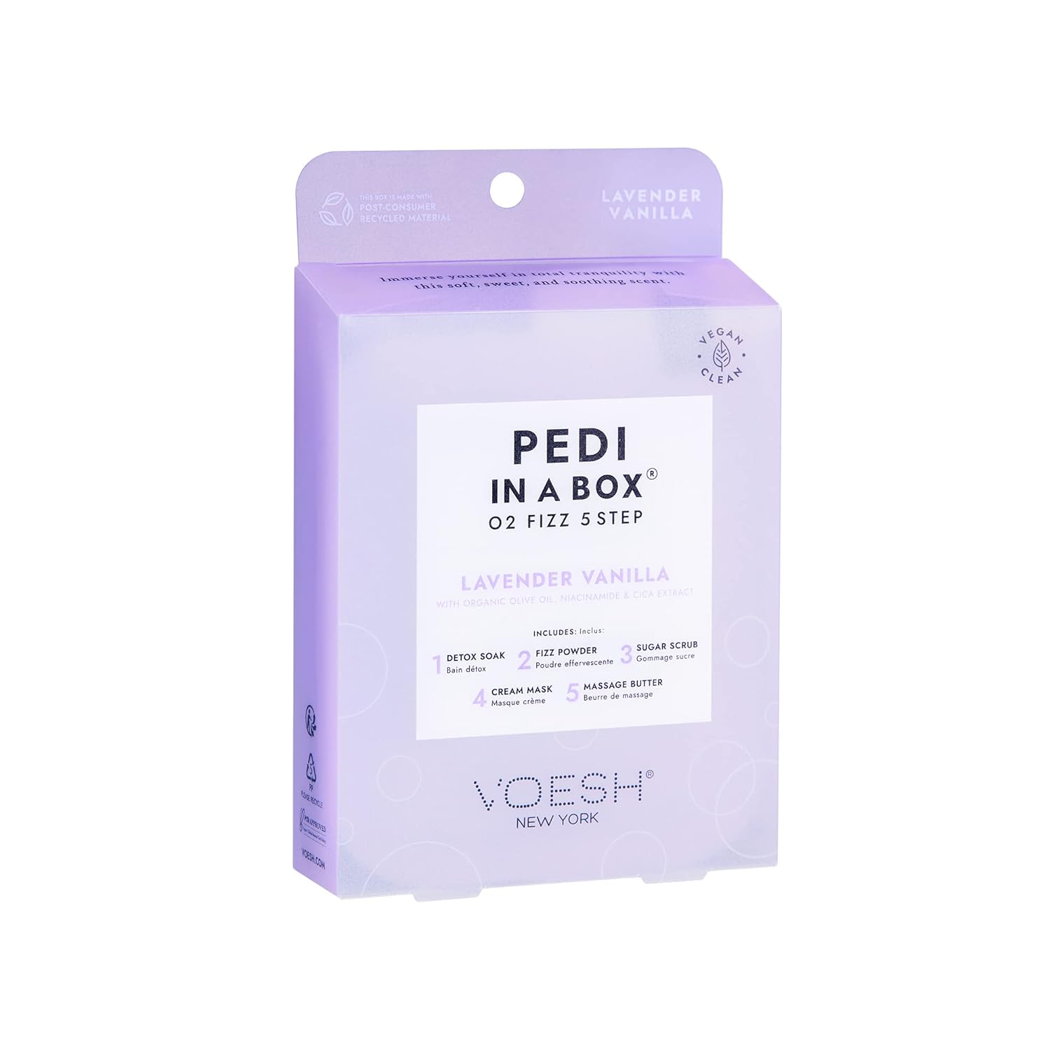 VOESH Pedi In A Box O2 Fizz 5 Adımlı Pedikür Seti Lavanta Vanilya
