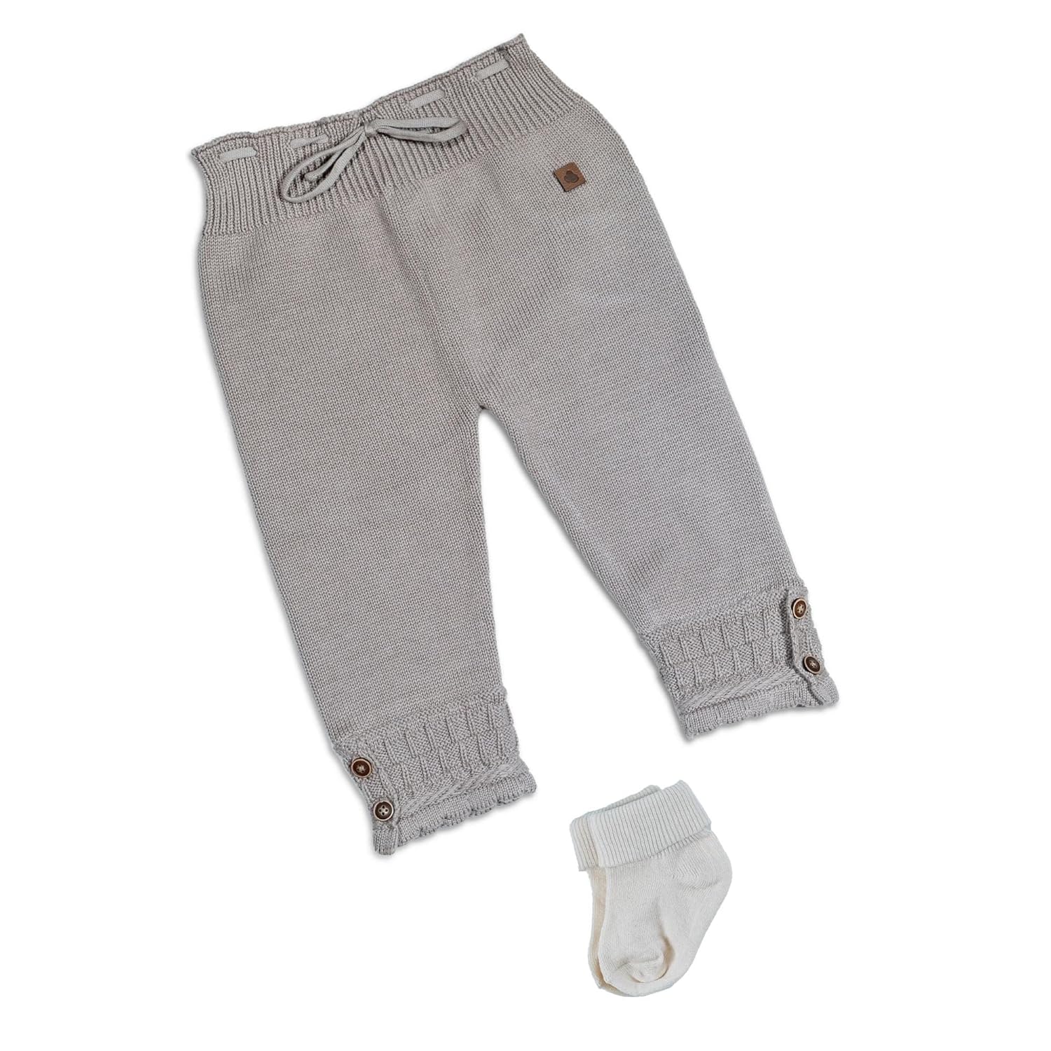 %100 Organik Bebek Pantalonu (Organik Çorap Hediyeli).GOTS Sertifikalı Gerçek Organik Pamuk