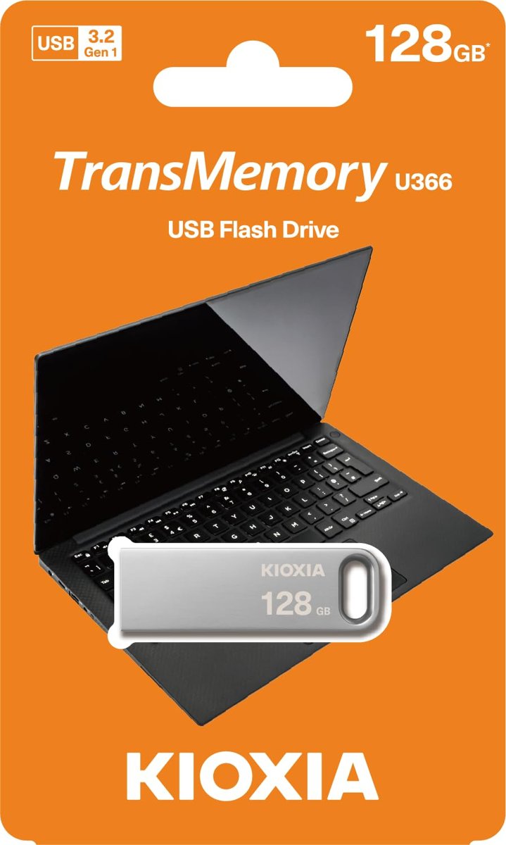 KIOXIA TransMemory U366 128GB USB Bellek – USB 3.2 Gen 1, Metal