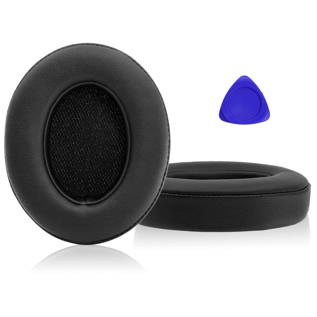 Beats Studio 2 ve 3 Kablolu ve Kablosuz (B0501, B0500) Kulaklıklar için Profesyonel Yedek Kulak Pedleri, Yumuşak Deri ve Hafızalı Köpüklü Premium Kulaklık Minderleri, Siyah