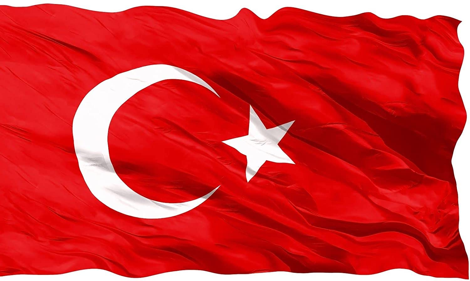 NEROLIA Türk Bayrağı - Tüm Ölçüler Mevcuttur / 1. Kalite Yırtılmaya, Güneş Işınlarına, Yağmura, Rüzgara ve Yıpranmaya Karşı Yüksek Dayanımlı Özel Örgü Bayrak (Bina Cephesi ve Gönder İçin Uygun) (50X75)