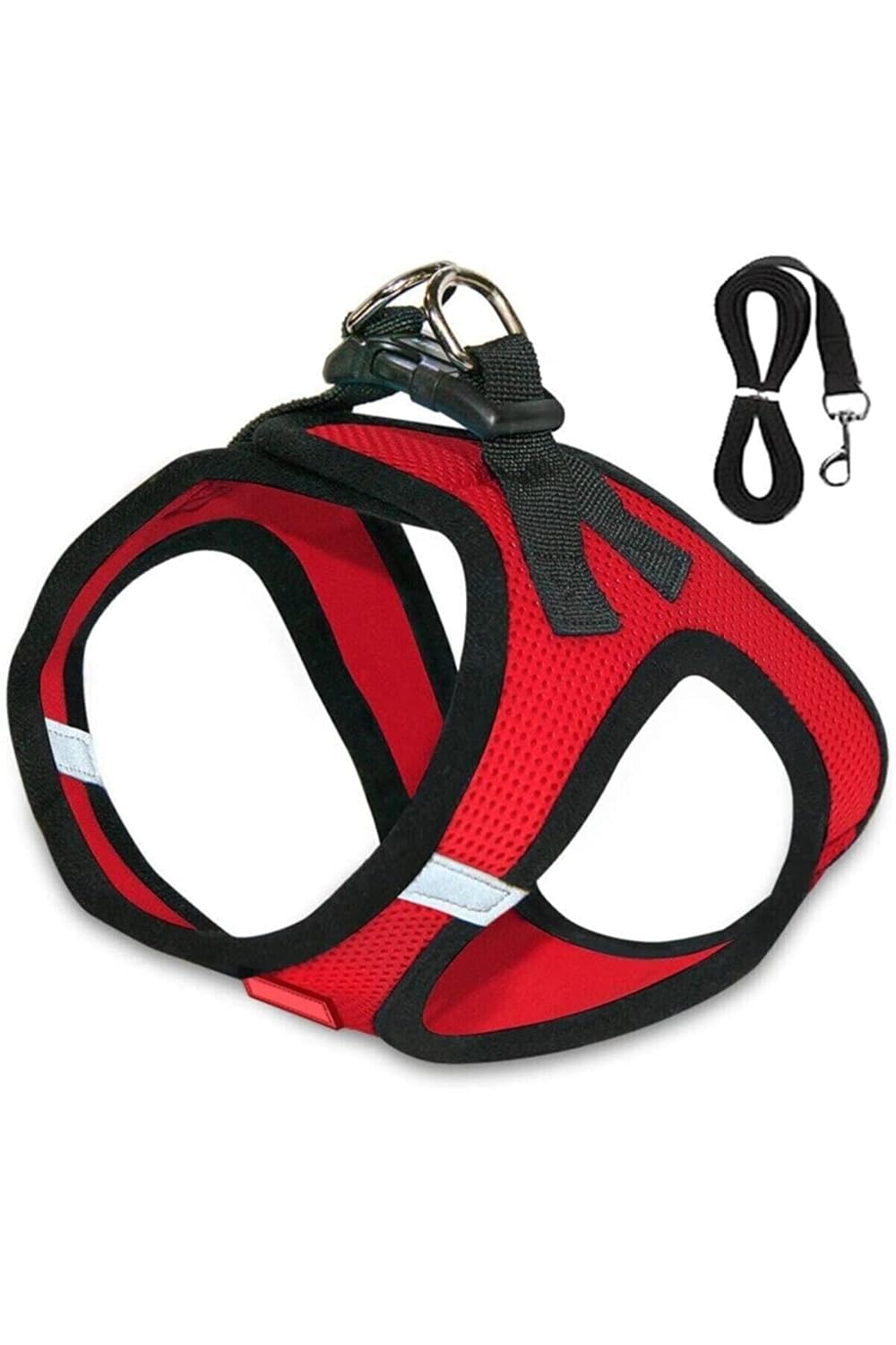 BYPET Kedi Tasması Reflektörlü Kaçış Önleyici Kedi Gezdirme Tasması Reflektörlü Kedi & Köpek Göğüs Tasması (Kırmızı, Medium)