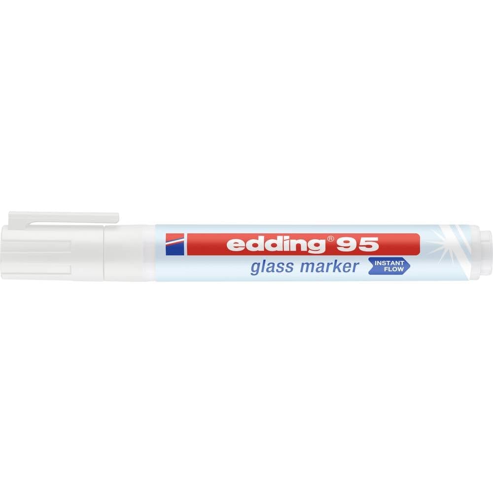 Edding 95 Cam Kalemi - Yuvarlak Uç - 1.5-3 mm - Beyaz